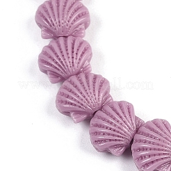 合成サンゴ染め彫刻ビーズ連売り  シェル形状  ミックスカラー  11~11.5x9x6.5mm  穴：1mm  約30個/連  10.71''（27.2センチメートル）&nbsp;CORA-K009-05A