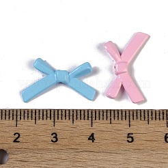 スプレーペイント合金ビーズ  蝶結び  ミックスカラー  12.5x20x2.5mm  穴：1.4mm&nbsp;PALLOY-H145-06
