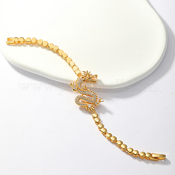 Brass Micro Pave Cubic Zirconia Link Bracelets for Women&nbsp;XH8609-1