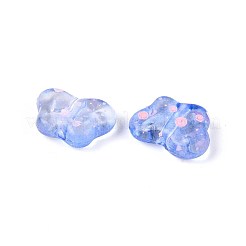 スプレー塗装透明アクリルビーズ  蝶  コーンフラワーブルー  7x10x3mm  穴：1.5mm  約3570個/500g&nbsp;OACR-N149-01B