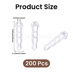 200 個のプラスチックモバイル防塵プラグ  透明  16mm&nbsp;FIND-CN0002-61