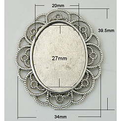 Alloy Cabochon Settings&nbsp;PALLOY-DA11-3435-AS-FF
