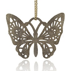Antique Silver Plated Alloy Enamel Butterfly Pendants&nbsp;ENAM-J219-02AS