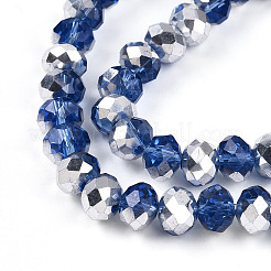 Electroplate Transparent Glass Beads Strands&nbsp;LS-EGLA-A034-T8mm-M03