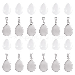 DIY 304 Stainless Steel Teardrop Pendant Making Kits&nbsp;DIY-TA0014-42