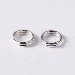 アイアンスプリットリング  ダブルループ丸カン  カドミウムフリー＆鉛フリー  銀色のメッキ  6x1.4mm  内径約5.3mm  約9500個/1000g&nbsp;JRDS6mm