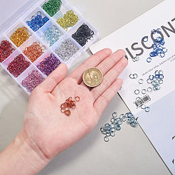 アルミ丸カン  オープン丸カン  丸いリング  ミックスカラー  20ゲージ  6x0.8mm  内径：4.4mm  1200個/箱&nbsp;ALUM-CJ0001-02