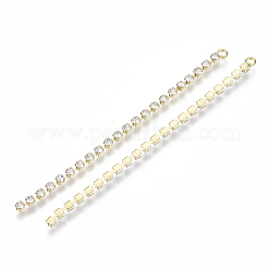 Brass Rhinestone Cup Chains Tassel Big Pendants&nbsp;X-KK-R129-10G