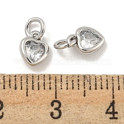 Brass Micro Pave Clear Cubic Zirconia Pendants&nbsp;KK-P275-33A-P