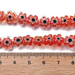 Handmade Millefiori Lampwork Beads Strands&nbsp;LAMP-F035-09C