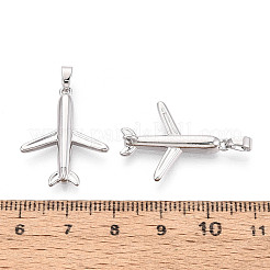 真鍮チャーム  飛行機チャーム  プラチナ  24x19x4mm  穴：4.5x2mm&nbsp;KK-N259-05P