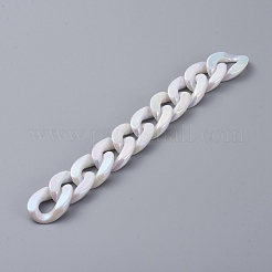 Handmade Acrylic Imitation Pearl Curb Chains&nbsp;AJEW-JB00520