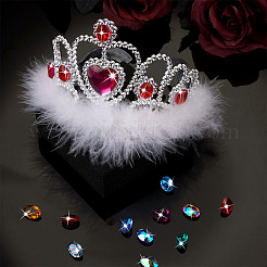 120Pcs 12 Colors Transparent Pointed Back Resin Rhinestone Cabochons&nbsp;KY-CW0001-01