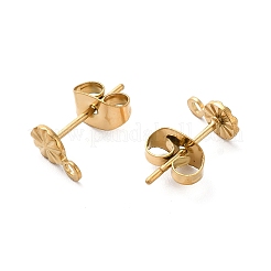 Ion Plating(IP) 304 Stainless Steel Stud Earring Findings&nbsp;STAS-E192-01G-02