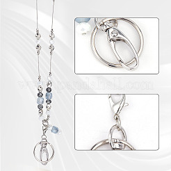 Glass Beaded Chain ID Card Lanyards&nbsp;AJEW-WH0324-49