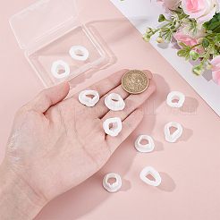 10 個のプラスチック金型  粘土カッター  ピアス作りに  花瓶の形  ホワイト  16~20x15~20x10mm&nbsp;DIY-WH0622-475