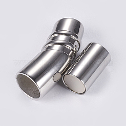 Tarnish Resistant 304 Stainless Steel Magnetic Clasps with Glue-in Ends&nbsp;STAS-G163-36P