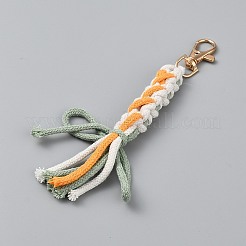 マクラメデイジー手作り織りコットンペンダント装飾  ミックスカラー  16cm&nbsp;DIY-WH0888-459