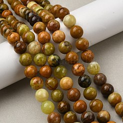 天然石グリーンオパールビーズ連売り  ラウンド  10mm  穴：1mm  約37~39個/連  15.35''~15.75''（39~40センチメートル）&nbsp;G-K245-A17-A05-01