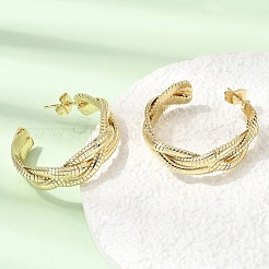 Brass Stud Earrings for Women&nbsp;EJEW-F421-01G