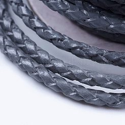 Round Braided Cowhide Cords&nbsp;WL-L009-01K