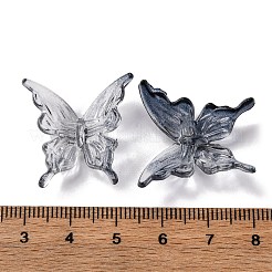 透明なアクリルビーズ  ツートン  蝶  ゲインボロ  25.5x24.5x5.5mm  穴：1.5mm  約588個/500g&nbsp;TACR-P011-01B-03