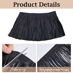 3M PU Leather Fringe Trim&nbsp;DIY-HS0002-30B
