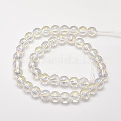 Electroplated Synthetic Quartz Bead Strands&nbsp;EGLA-J061-4mm-AB01