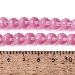 Transparent Glass Imitation Cat Eye Beads Strands&nbsp;GLAA-Q110-01B-13