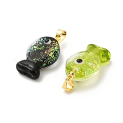 Handmade Dichroic Foil Lampwork Pendants&nbsp;DICH-G001-01G