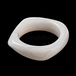 女性用アクリルバングル  ホワイト  内径：2-1/2インチ（6.25cm）&nbsp;BJEW-A141-04