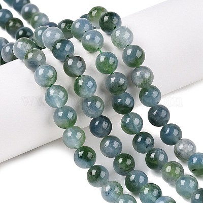 Dyed Natural White Jade Beads Strands&nbsp;G-T138-8mm-2104-1