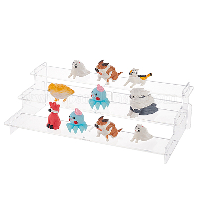 3-Tier Acrylic Model Toy Assembled Organizer Holders&nbsp;ODIS-WH0026-08B-1