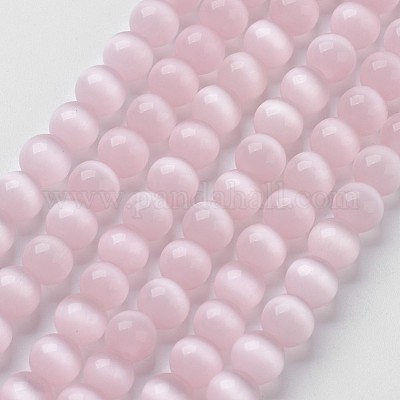 キャッツアイビーズ  ラウンド  ミスティローズ  6mm  穴：1mm  約66~68個/連  14.5~15.3インチ&nbsp;CER56-1