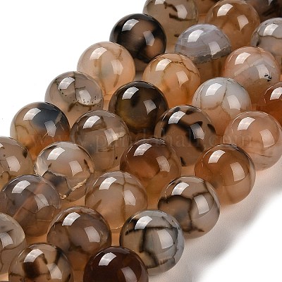 Natural Dragon Veins Agate Beads Strands&nbsp;G-H290-A01-01A-1