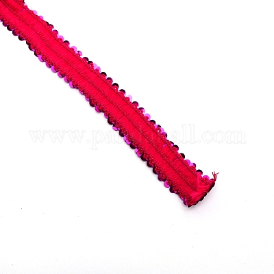 ポリエステルコード  ペックグリッター付き  フラット  フクシア  25~30mm  約13 M /袋&nbsp;EC-WH0020-03A-1