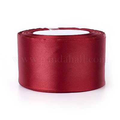 シングルフェイスサテンリボン  ポリエステルリボン  暗赤色  2インチ（50mm）  約25ヤード/ロール（22.86メートル/ロール）  100ヤード/グループ（91.44メートル/グループ）  4のロール/グループ&nbsp;RC50MMY-033-1