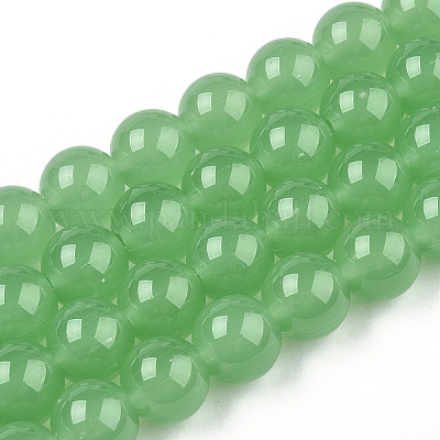 Imitation Jade Glass Beads Strands&nbsp;GLAA-T032-J6mm-02-1