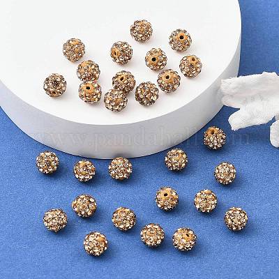Polymer Clay Rhinestone Beads&nbsp;RB-H284-6MM-Half-246-1