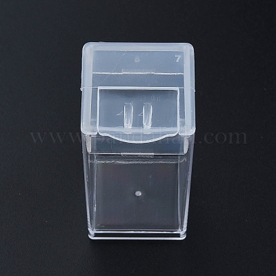 プラスチックビーズ収納ケース  長方形  透明  5x2.7x3cm&nbsp;CON-N012-08-1