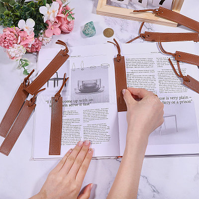 16Pcs PU Leather Bookmark&nbsp;AJEW-GL0003-23-1