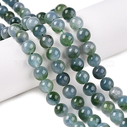 Dyed Natural White Jade Beads Strands G-T138-8mm-2104-1
