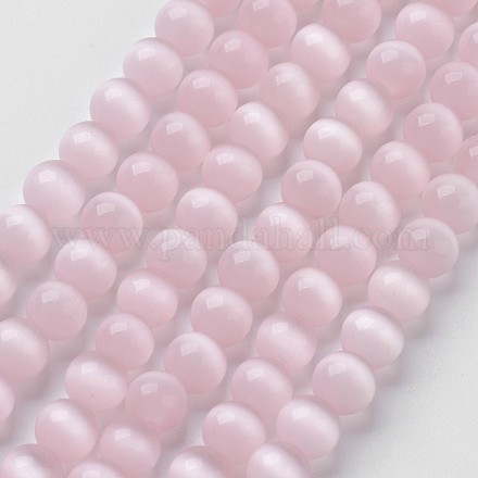 キャッツアイビーズ  ラウンド  ミスティローズ  6mm  穴：1mm  約66~68個/連  14.5~15.3インチ&nbsp;CER56-1