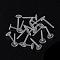 Plastic Stud Earring Findings, Flat Round, Clear, 4.5~5mm, Pin: 0.8mm