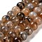 Natural Dragon Veins Agate Beads Strands, Round, Coffee, 16mm, Hole: 1.6mm, about 24~25pcs/strand, 14.76~15.43''(37.5~39.2cm)