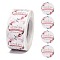 DIY Scrapbook, 1 Inch Thank You Stickers, Decorative Adhesive Tapes, Flat Round with Word Thank You, White, 25mm, about 500pcs/roll
