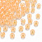 Transparent Acrylic Beads, AB Color Plated, Round, Gold, 6x5mm, Hole: 1.8mm, about 440pcs/50g