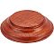 Wooden Display, Flat Round, Orange Red, 9.5x2.05cm
