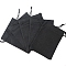 Rectangle Polyester Storage Bags, Drawstring Pouches Packaging Bag, Black, 12x9cm