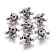 CCB Plastic Beads, Skull, Antique Silver, 23.5x26.5x16.5mm, Hole: 3mm